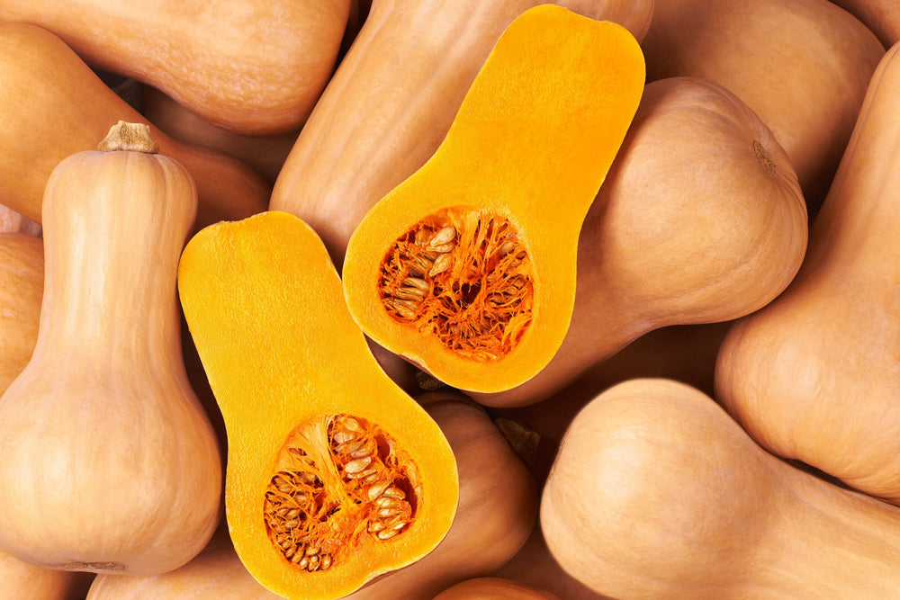 A closeup of butternut squash.