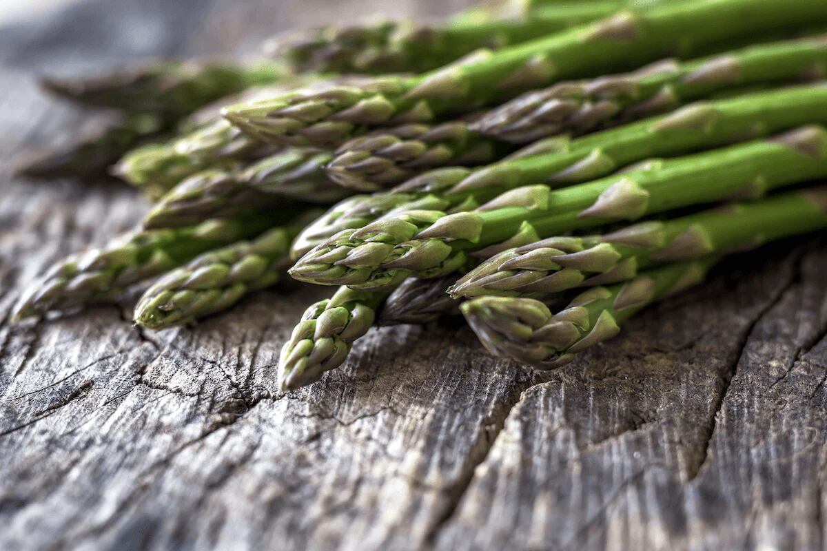 A close up shot of asparagus.