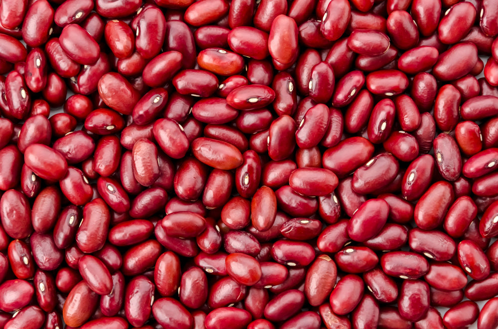 A close-up of red beans.