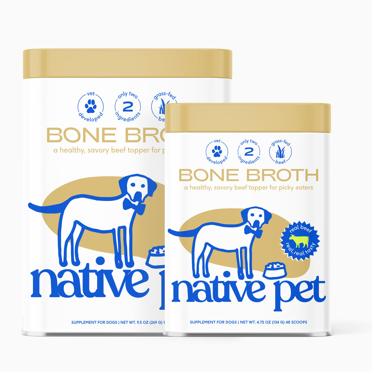 Native Pet Beef Bone Broth for Dogs - Product Sizes