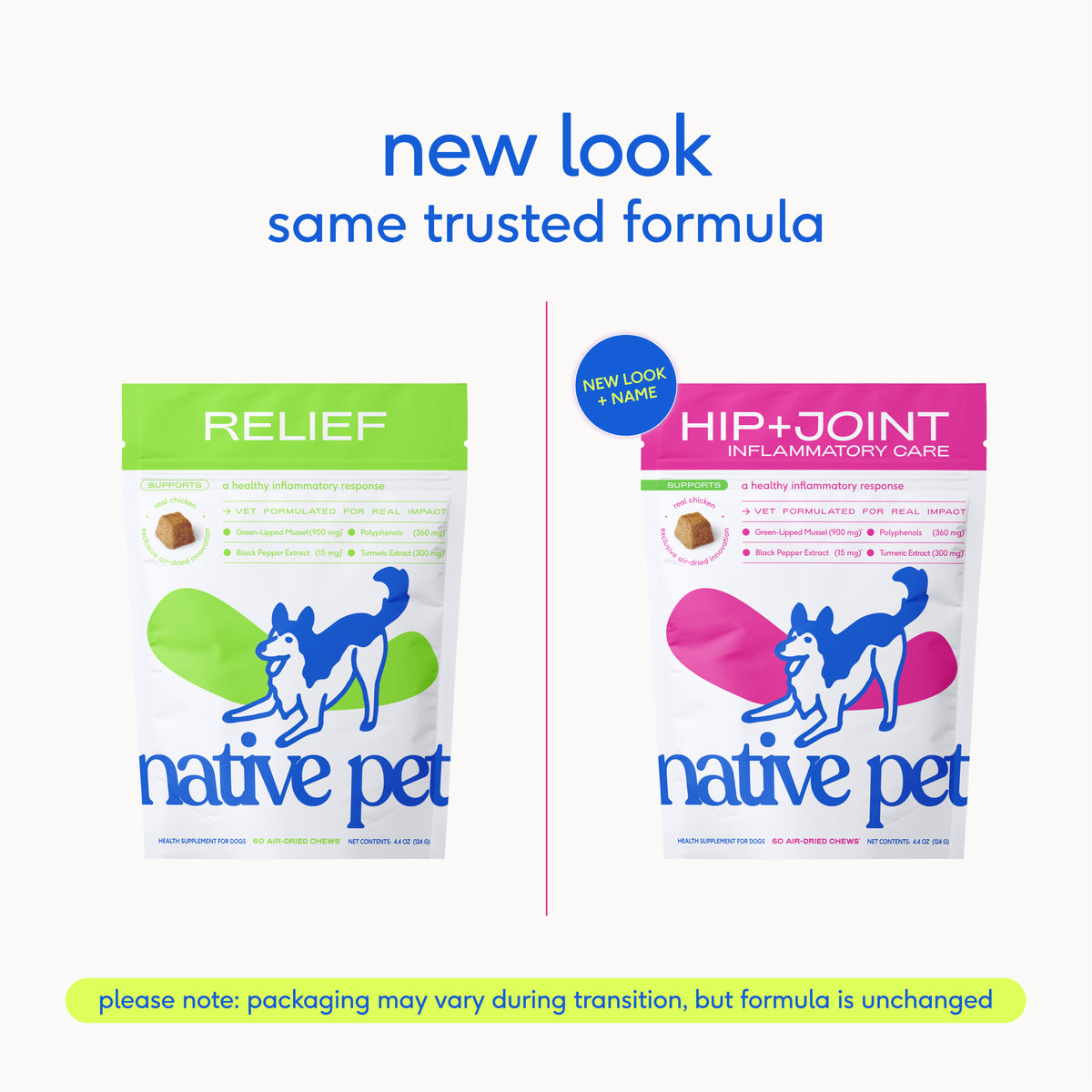 Native Pet Hip+Joint Inflammatory Care for Dogs - Packaging