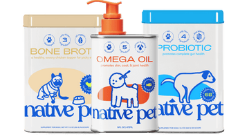 Native Pet Bone Broth, Omega Oil, and Probiotic Powder