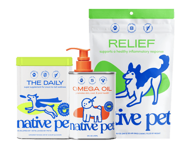 Native Pet The Daily, Omega Oil, and Relief Chews